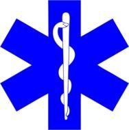 emergency cross with a needle and a snake
