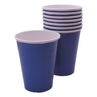 photo of blue disposable glasses