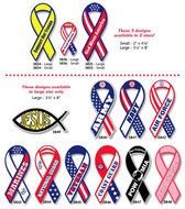 Wholesale Car Ribbon Magnets Support Our Troops Pink clipart