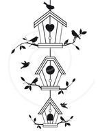 Branches Birdhouse Pet House Digital Clip Art