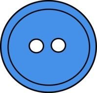 Blue Button Image Large Sewing