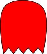 Red Pacman Ghost At Clkercom Vector Online