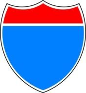 Blank Interstate Road Sign At Clkercom Vector N2