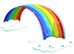 Rainbow With Clouds as a picture for clipart