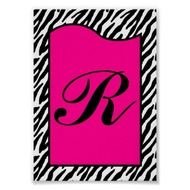 letter r in zebra frame