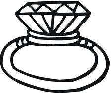 ring with diamond as a graphic image