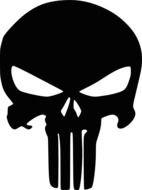 scary black skull