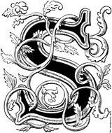 Letter s art drawing