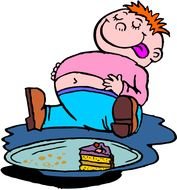 Fat Man Cartoon drawing