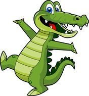 animated green crocodile