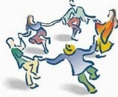 Clip Art of the dancing group