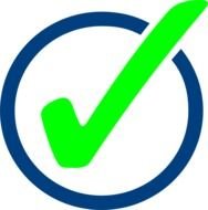 green check mark in circle