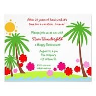 Vacation Forever Retirement Party Invitation 425 X 55