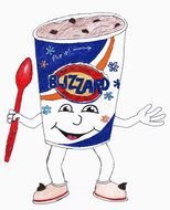 cartoon ice cream in a paper cup
