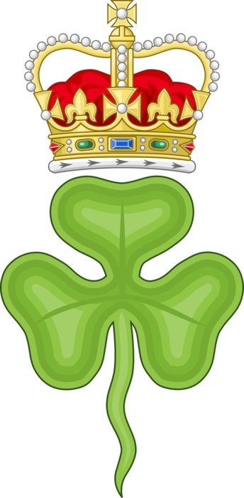 symbols on the flag of ireland as a picture for clipart