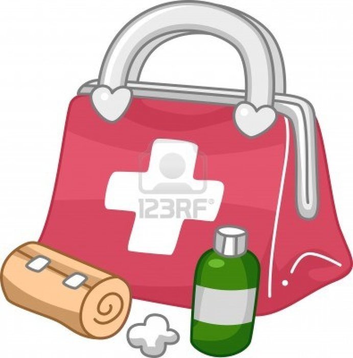 Clipart of the first aid tools