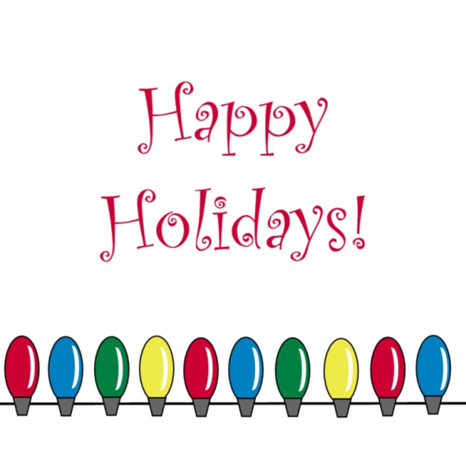 Clip Art Happy Holidays With Icons Holiday Cilp For