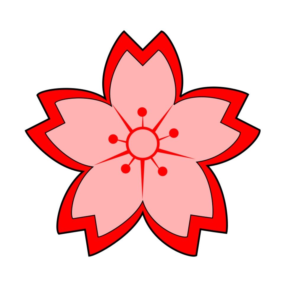 clipart red flower