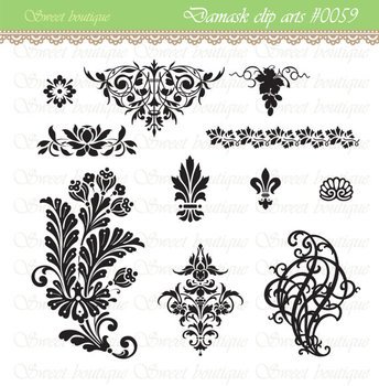 Damask Scroll Pngs Pictures