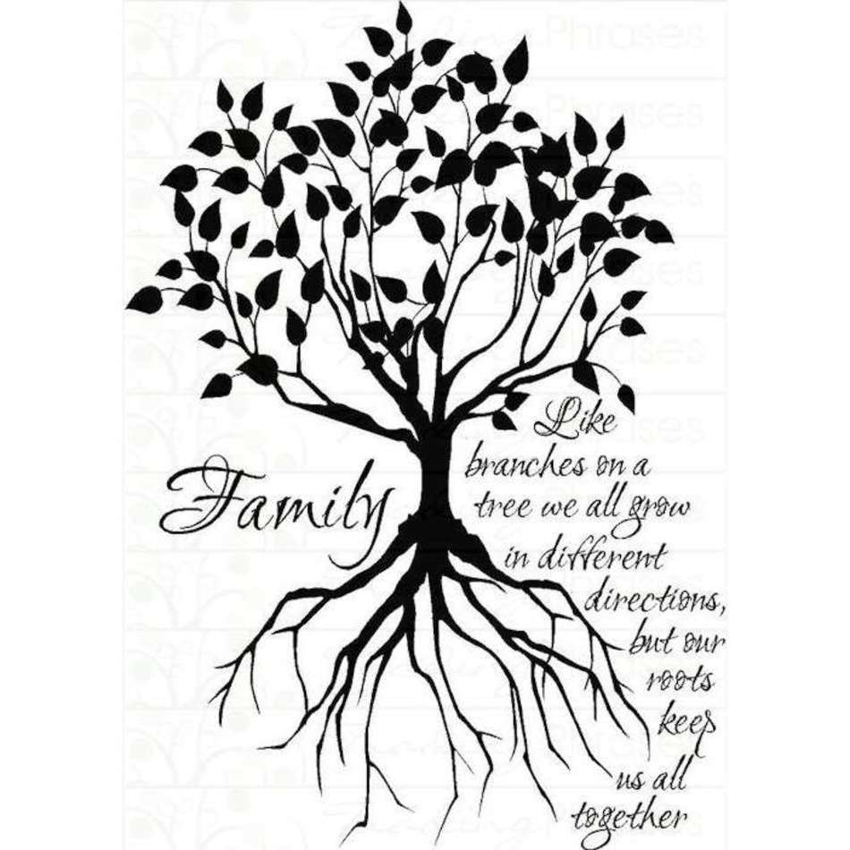 Family Tree And Text Drawing Free Image Download