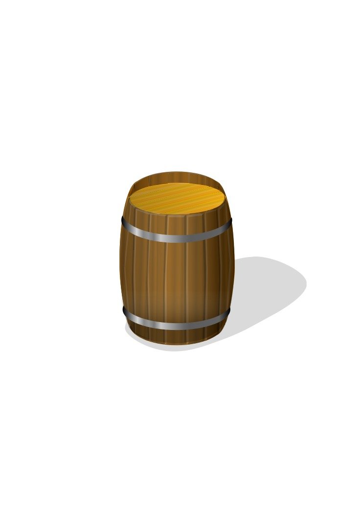 small wooden barrel as a picture for clipart