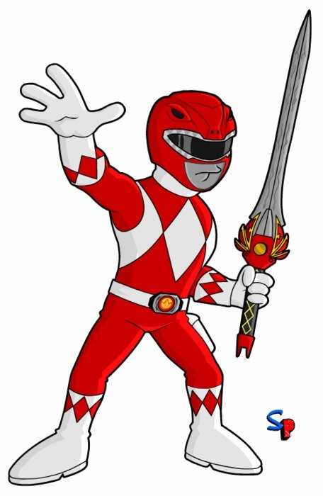 Springfield Punx Mighty Morphin Power Rangers Red Ranger
