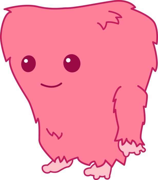drawing pink monster