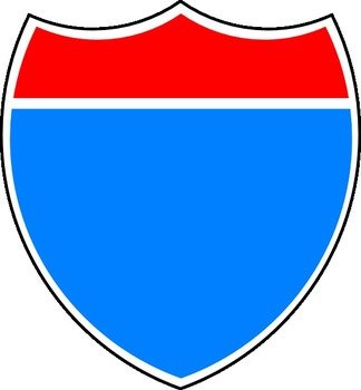 Blank Interstate Road Sign At Clkercom Vector N2