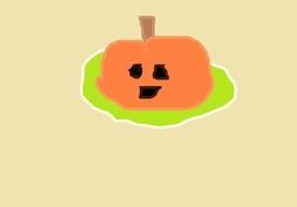 children drawing of a pumpkin