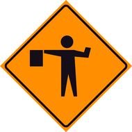 Clip art of the accident prevention sign