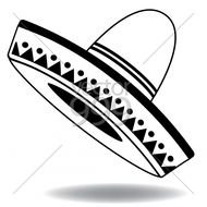 Sombrero Black And White