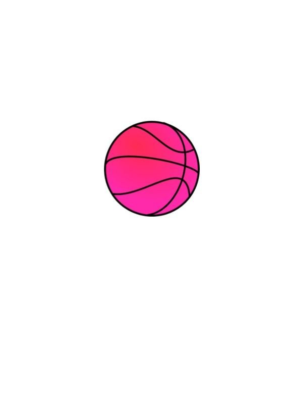 Round Basketball drawing