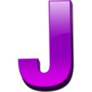letter J on black background