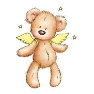 Teddy Bear angel drawing