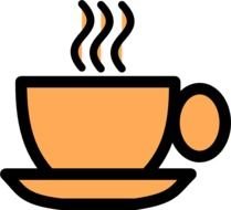 Orange Tea Cup At Clkercom Vector Online Royalty