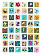 Cartoon Bug Insect Collage Sheet 1 Inch Squares Bee Love Bugs