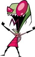 Invader Zim, angry and ugly alien, cartoon character