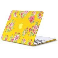 notebook with a yellow cover with flowers