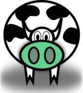 Large Spotted Cow Vector