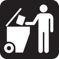 Trash Dumpster Black At Clkercom Vector Online
