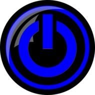 Blue Electricity Png Power Button