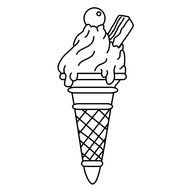 Ice Cream Coloring Pages For Kids drawing