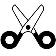 scissors with black handles