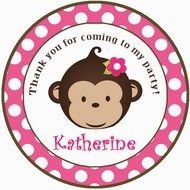 Monkey Girl Invitation Printable For Birthday Or Baby Shower Invite