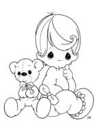 Precious Moments Coloring Pages For Kids drawing