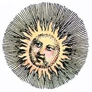 antiqe sun drawing