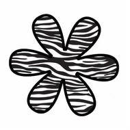 Flower Animal Print Zebra Stripes Black Acrylic Cut Outs Zazzle
