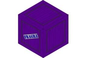 Wooden Crate Box With Fragile Mark Vector