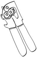 can opener, drawing
