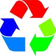 Clipart of recycling symbol